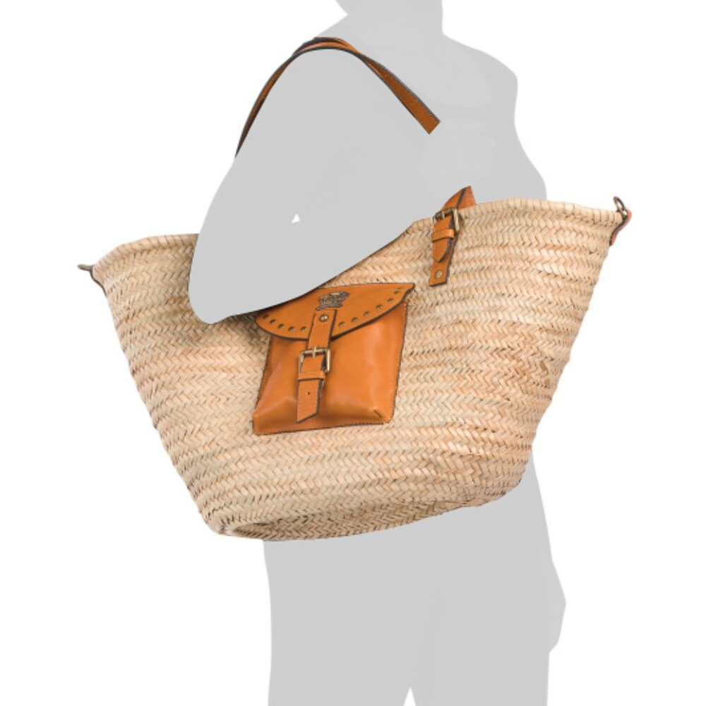 Pratesi Raffia And Leather Tote